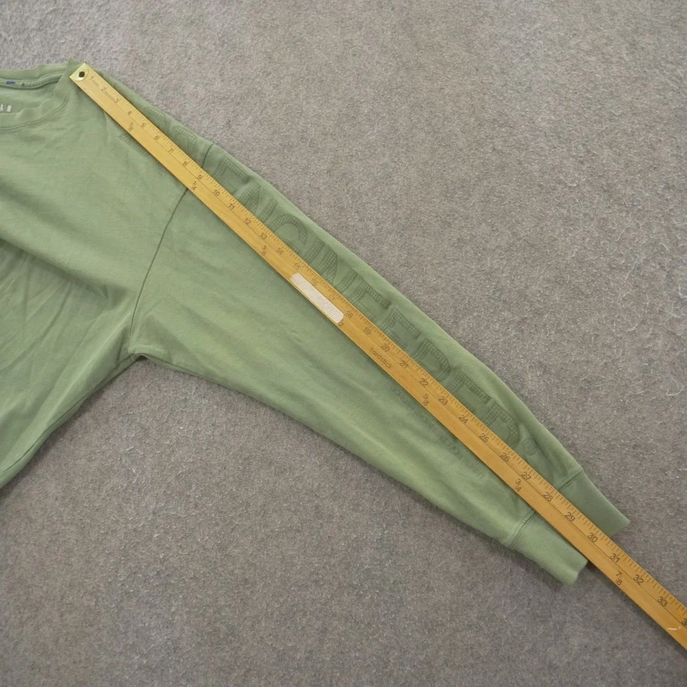 Nike Jordan Engineered Shirt Mens Large Green Long Sleeve Crew Graphic Print Log